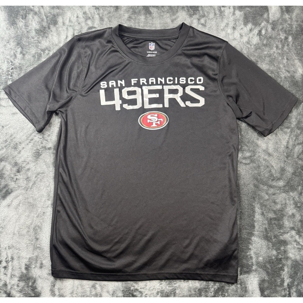 San Francisco 49ers NFL Youth Large 14/16 Black Short Sleeve Graphic Shirt